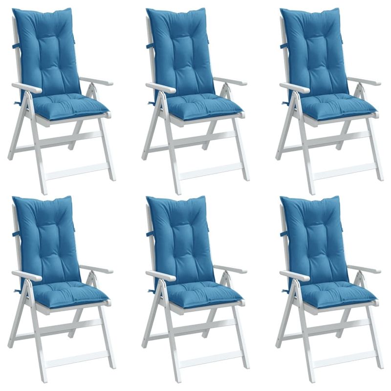 Casa si Gradina - Textile si covoare - Perne si pilote - Perne decorative - Perne scaun spatar inalt 6buc melanj albastru 120x50x7cm textil - Infinity.ro
