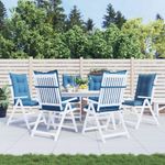 Casa si Gradina - Textile si covoare - Perne si pilote - Perne decorative - Perne scaun spatar inalt 6buc melanj albastru 120x50x7cm textil - Infinity.ro