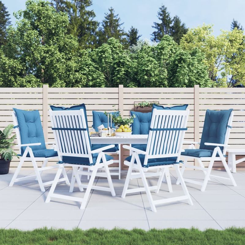 Casa si Gradina - Textile si covoare - Perne si pilote - Perne decorative - Perne scaun spatar inalt 6buc melanj albastru 120x50x7cm textil - Infinity.ro