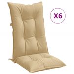 Casa si Gradina - Textile si covoare - Perne si pilote - Perne decorative - Perne scaun cu spatar inalt 6 buc. melanj bej 120x50x7cm textil - Infinity.ro