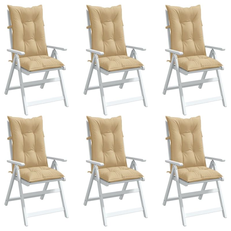 Casa si Gradina - Textile si covoare - Perne si pilote - Perne decorative - Perne scaun cu spatar inalt 6 buc. melanj bej 120x50x7cm textil - Infinity.ro