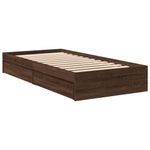 Casa si Gradina - Mobilier - Paturi si accesorii - Paturi - Cadru de pat cu sertare stejar maro 75x190 cm lemn prelucrat - Infinity.ro