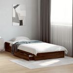 Casa si Gradina - Mobilier - Paturi si accesorii - Paturi - Cadru de pat cu sertare stejar maro 75x190 cm lemn prelucrat - Infinity.ro