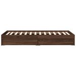 Casa si Gradina - Mobilier - Paturi si accesorii - Paturi - Cadru de pat cu sertare stejar maro 75x190 cm lemn prelucrat - Infinity.ro