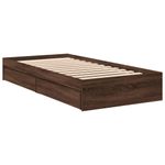 Casa si Gradina - Mobilier - Paturi si accesorii - Paturi - Cadru de pat cu sertare stejar maro 75x190 cm lemn prelucrat - Infinity.ro