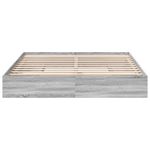 Casa si Gradina - Mobilier - Paturi si accesorii - Paturi - Cadru de pat cu sertare gri sonoma 200x200 cm lemn prelucrat - Infinity.ro