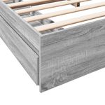 Casa si Gradina - Mobilier - Paturi si accesorii - Paturi - Cadru de pat cu sertare gri sonoma 200x200 cm lemn prelucrat - Infinity.ro