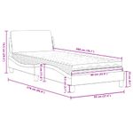 Casa si Gradina - Mobilier - Paturi si accesorii - Paturi - Pat cu saltea, gri inchis, 90x200 cm, catifea - Infinity.ro