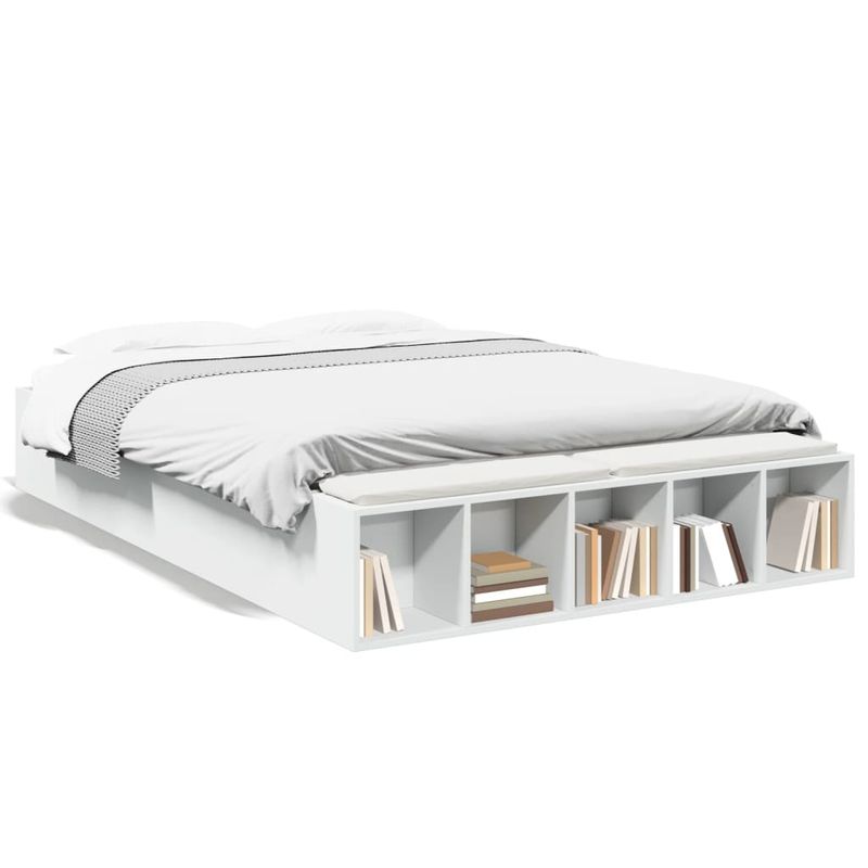 Casa si Gradina - Mobilier - Paturi si accesorii - Paturi - Cadru de pat, alb ,135x190 cm, lemn prelucrat - Infinity.ro