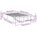 Casa si Gradina - Mobilier - Paturi si accesorii - Paturi - Cadru de pat, alb ,135x190 cm, lemn prelucrat - Infinity.ro