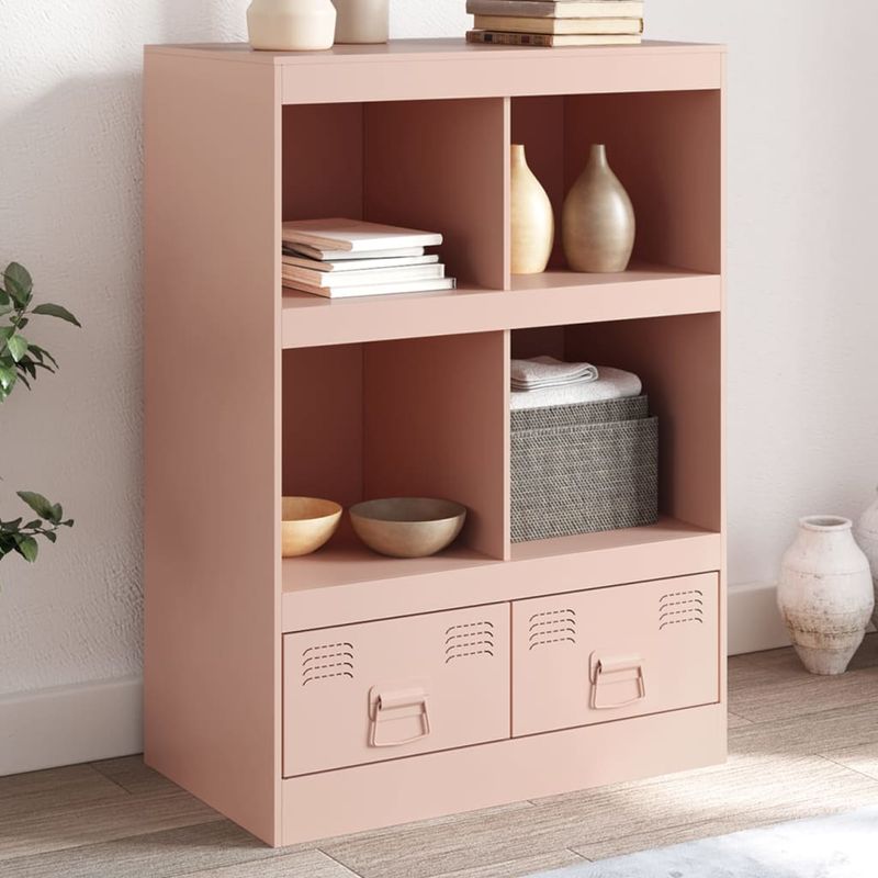 Casa si Gradina - Mobilier - Comode si corpuri - Comode - Comoda Roz 67x39x95 cm otel - Infinity.ro