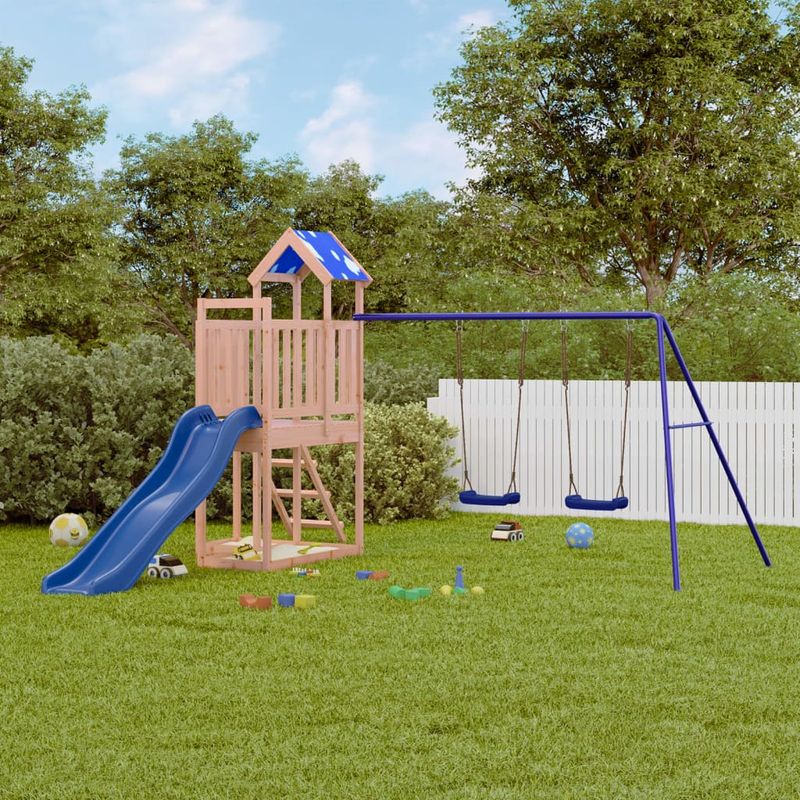 Jucarii, Copii si Bebe - Jucarii si jocuri - Jucarii de exterior - Spatii de joaca si accesorii - Set de joaca pentru exterior, lemn masiv de douglas - Infinity.ro