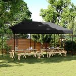 Casa si Gradina - Gradina si terasa - Umbrele si pavilioane - Pavilioane - Cort de petrecere pliabil Pop-Up, 580x292x315 cm, negru - Infinity.ro