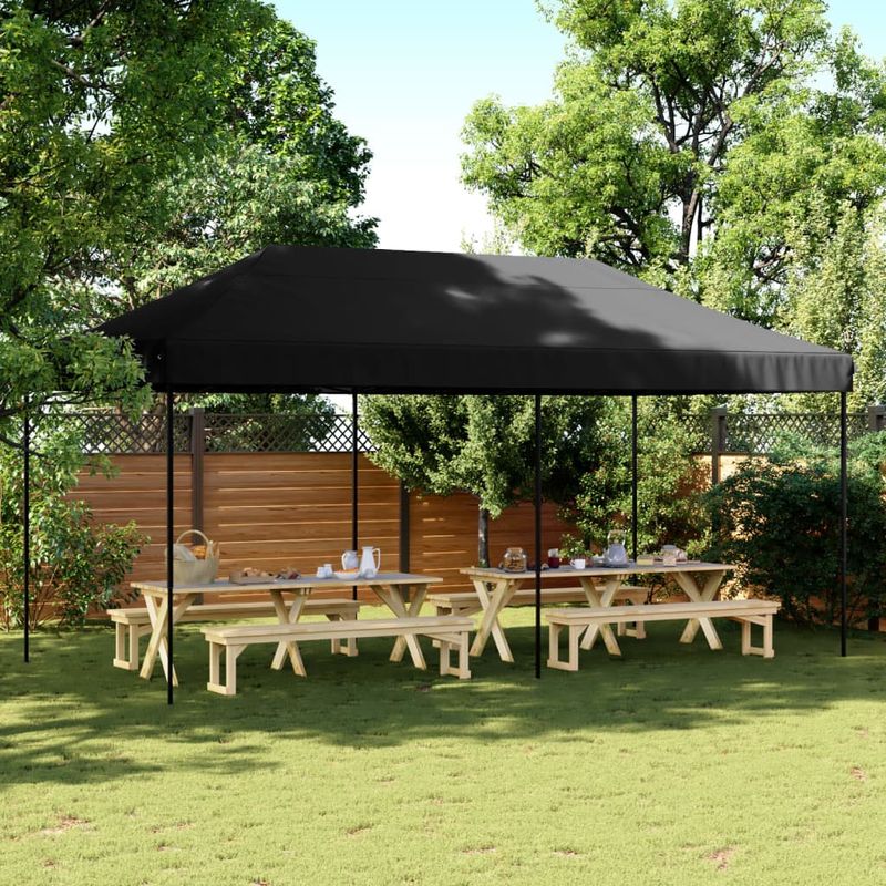 Casa si Gradina - Gradina si terasa - Umbrele si pavilioane - Pavilioane - Cort de petrecere pliabil Pop-Up, 580x292x315 cm, negru - Infinity.ro