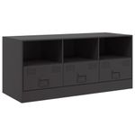 Casa si Gradina - Mobilier - Comode si corpuri - Comode - Comoda TV, negru, 99x39x44 cm, otel - Infinity.ro