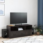 Casa si Gradina - Mobilier - Comode si corpuri - Comode - Comoda TV, negru, 99x39x44 cm, otel - Infinity.ro