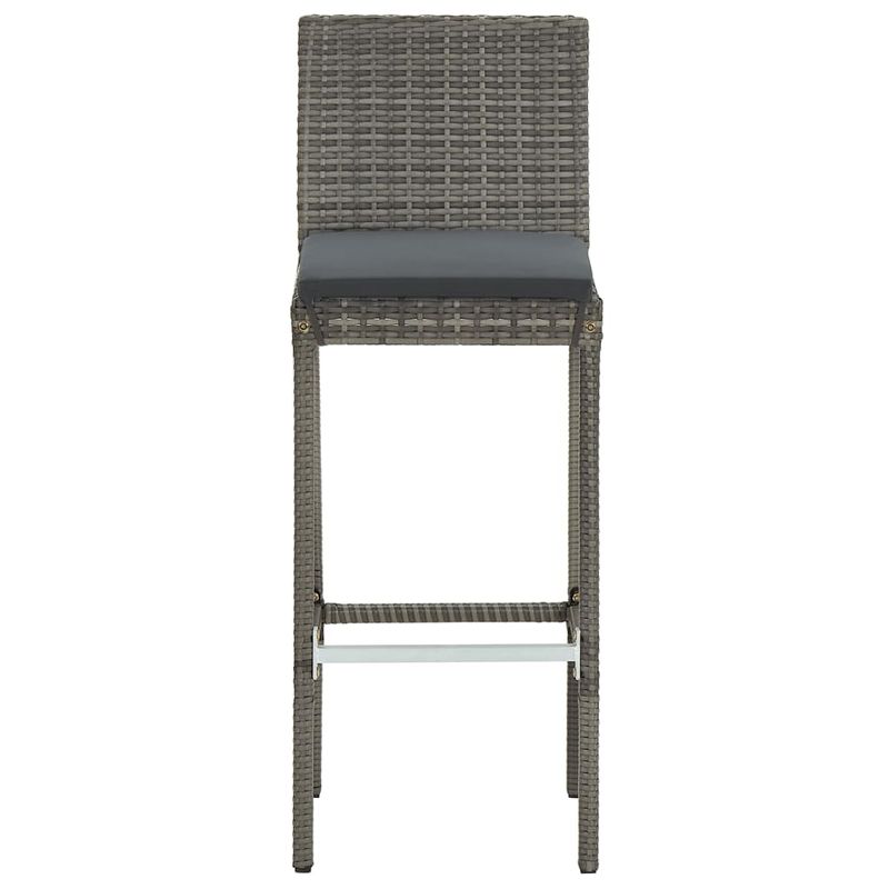 Casa si Gradina - Gradina si terasa - Mobilier exterior - Seturi mobila gradina - Set bar de gradina, 3 piese, gri, lemn masiv acacia/ poliratan - Infinity.ro