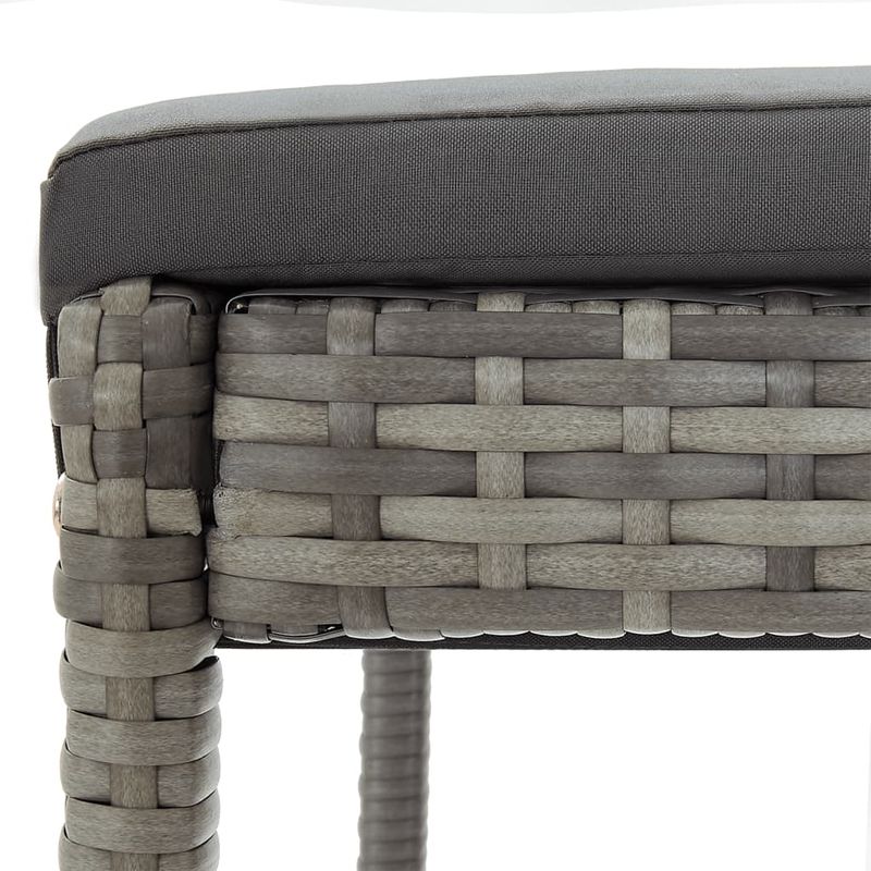 Casa si Gradina - Gradina si terasa - Mobilier exterior - Seturi mobila gradina - Set bar de gradina, 3 piese, gri, lemn masiv acacia/ poliratan - Infinity.ro