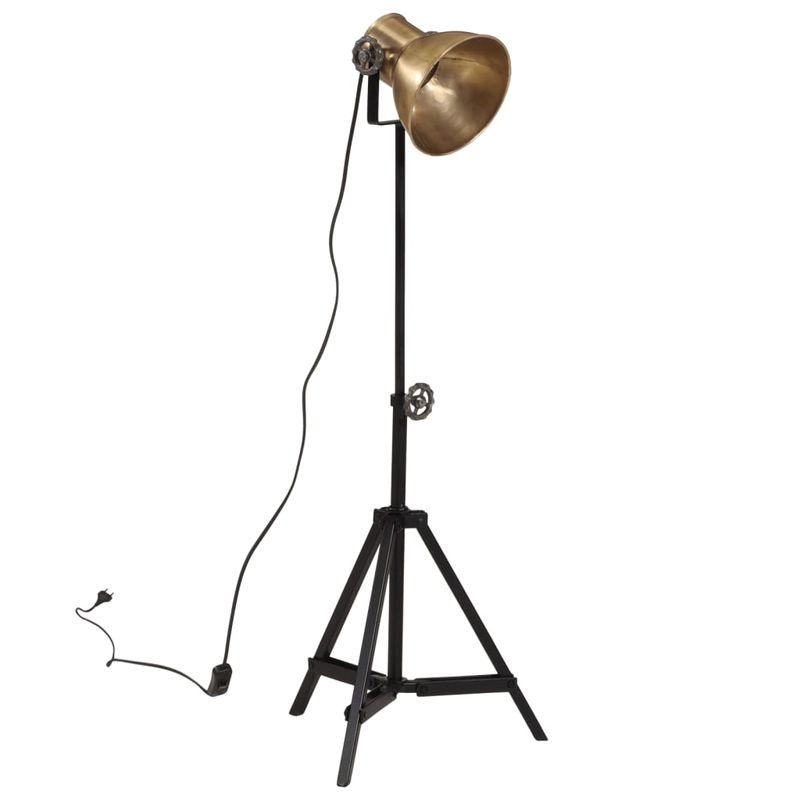 Casa si Gradina - Corpuri si surse de iluminat - Veioze si lampi - Lampadare - Lampa de podea 25 W, alama antichizata, 35x35x65/95 cm, E27 - Infinity.ro