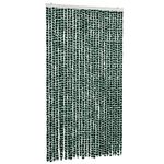 Casa si Gradina - Textile si covoare - Rulouri si jaluzele - Perdea pentru insecte, verde si alb, 118x220 cm, chenille - Infinity.ro