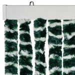 Casa si Gradina - Textile si covoare - Rulouri si jaluzele - Perdea pentru insecte, verde si alb, 118x220 cm, chenille - Infinity.ro