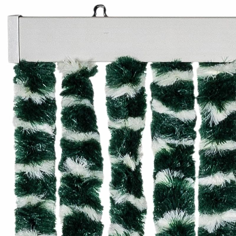 Casa si Gradina - Textile si covoare - Rulouri si jaluzele - Perdea pentru insecte, verde si alb, 118x220 cm, chenille - Infinity.ro
