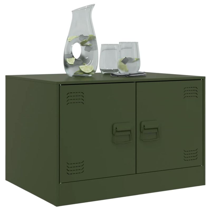 Casa si Gradina - Mobilier - Mese si birouri - Masute de cafea - Masuta de cafea, verde masliniu, 67x50x44 cm, otel - Infinity.ro
