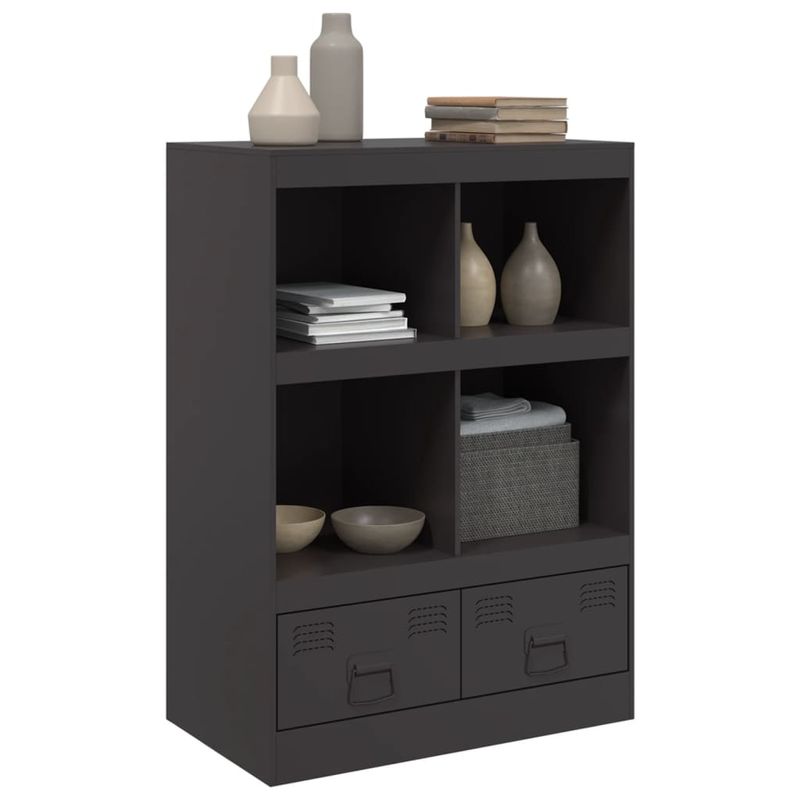 Casa si Gradina - Mobilier - Comode si corpuri - Corpuri bucatarie - Dulap inalt, negru, 67x39x95 cm, otel - Infinity.ro