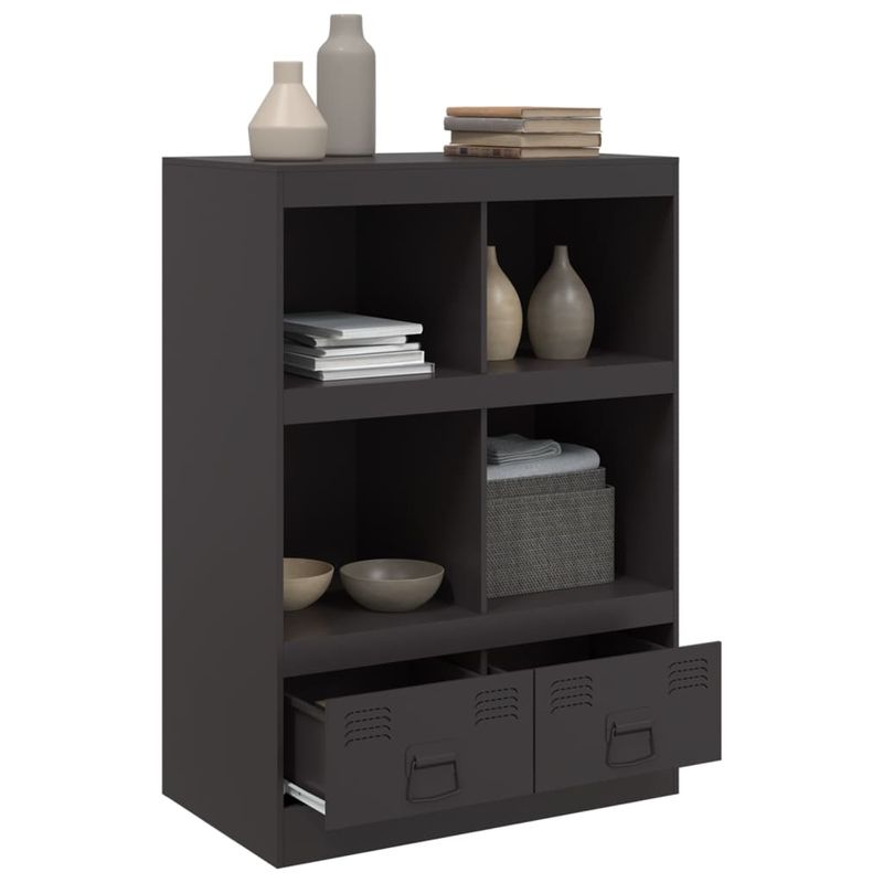 Casa si Gradina - Mobilier - Comode si corpuri - Corpuri bucatarie - Dulap inalt, negru, 67x39x95 cm, otel - Infinity.ro