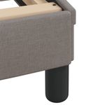 Casa si Gradina - Mobilier - Paturi si accesorii - Paturi - Pat cu saltea gri taupe 140x200 cm material textil - Infinity.ro
