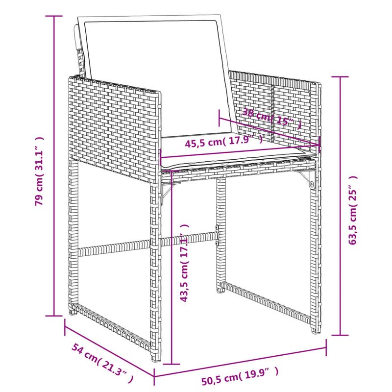 Casa si Gradina - Gradina si terasa - Mobilier exterior - Seturi mobila gradina - Set mobilier de exterior cu perne, 11 piese, negru, poliratan - Infinity.ro