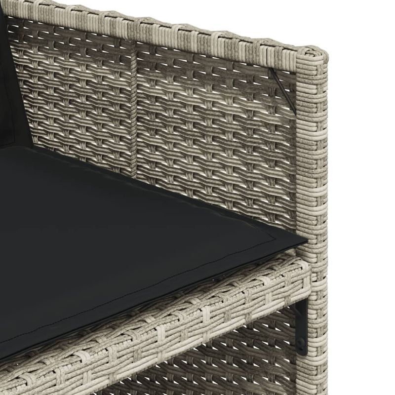 Casa si Gradina - Gradina si terasa - Mobilier exterior - Seturi mobila gradina - Set mobilier gradina cu perne, 9 piese, gri deschis, poliratan - Infinity.ro