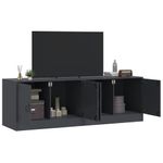Casa si Gradina - Mobilier - Comode si corpuri - Comode - Comoda TV, 2 buc., antracit, 67x39x44 cm, otel - Infinity.ro