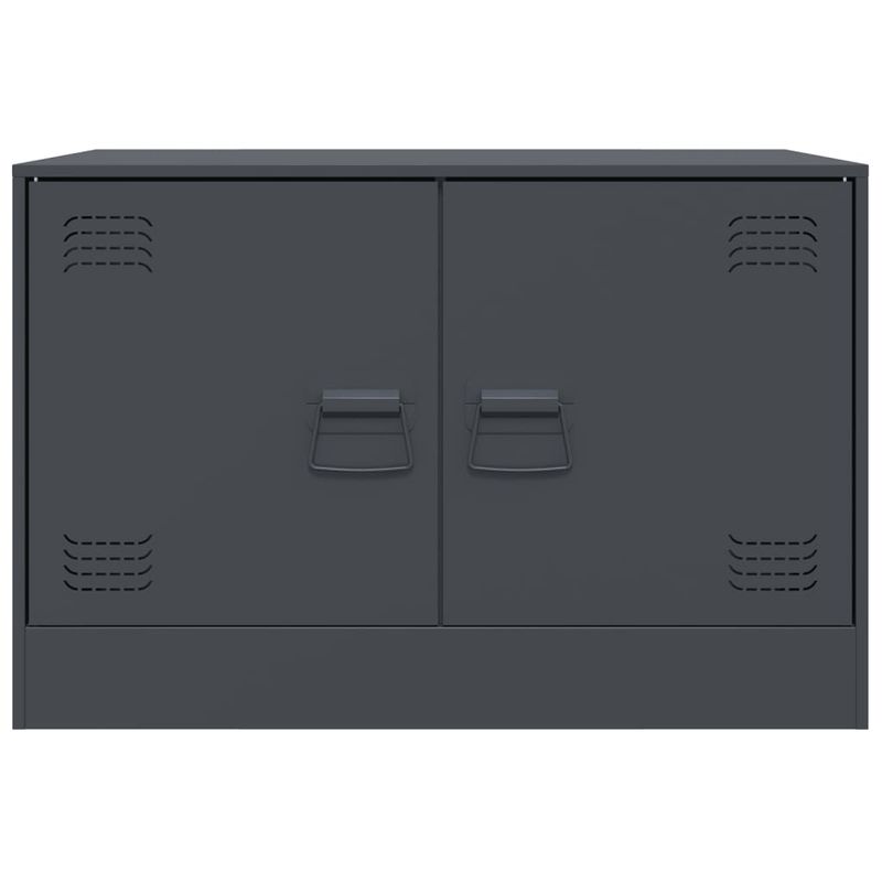 Casa si Gradina - Mobilier - Comode si corpuri - Comode - Comoda TV, 2 buc., antracit, 67x39x44 cm, otel - Infinity.ro