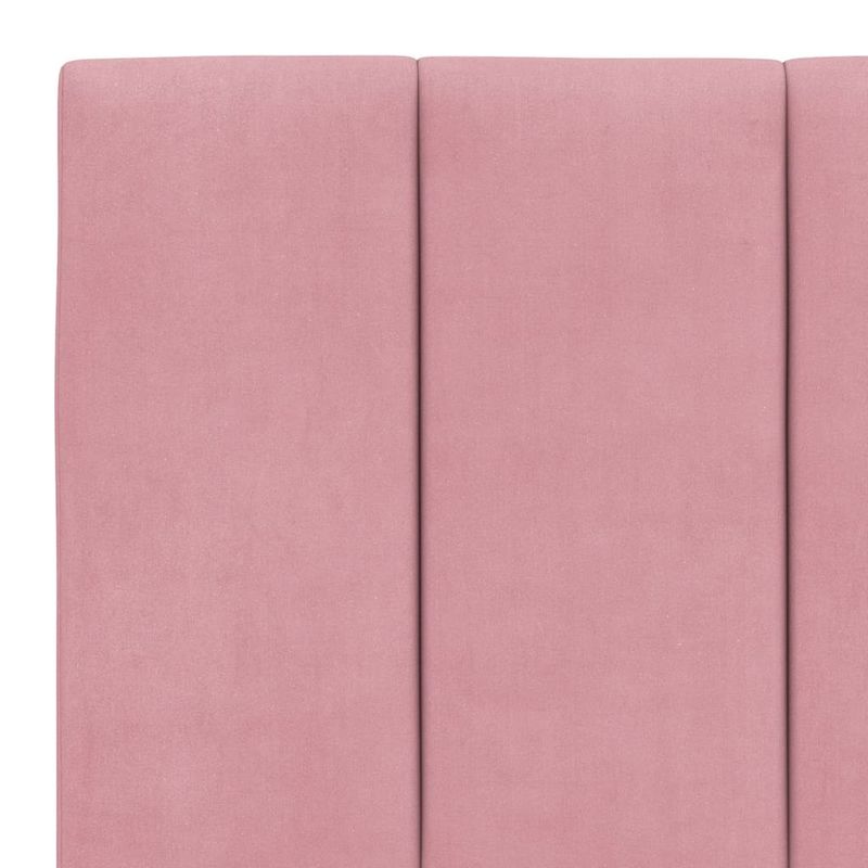 Casa si Gradina - Mobilier - Paturi si accesorii - Paturi - Pat cu saltea, roz, 160x200 cm, catifea - Infinity.ro