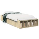 Casa si Gradina - Mobilier - Paturi si accesorii - Paturi - Cadru de pat, stejar sonoma, 100x200 cm, lemn prelucrat - Infinity.ro