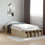 Casa si Gradina - Mobilier - Paturi si accesorii - Paturi - Cadru de pat, stejar sonoma, 100x200 cm, lemn prelucrat - Infinity.ro