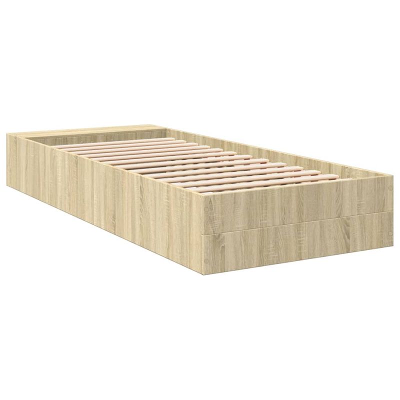 Casa si Gradina - Mobilier - Paturi si accesorii - Paturi - Cadru de pat, stejar sonoma, 100x200 cm, lemn prelucrat - Infinity.ro