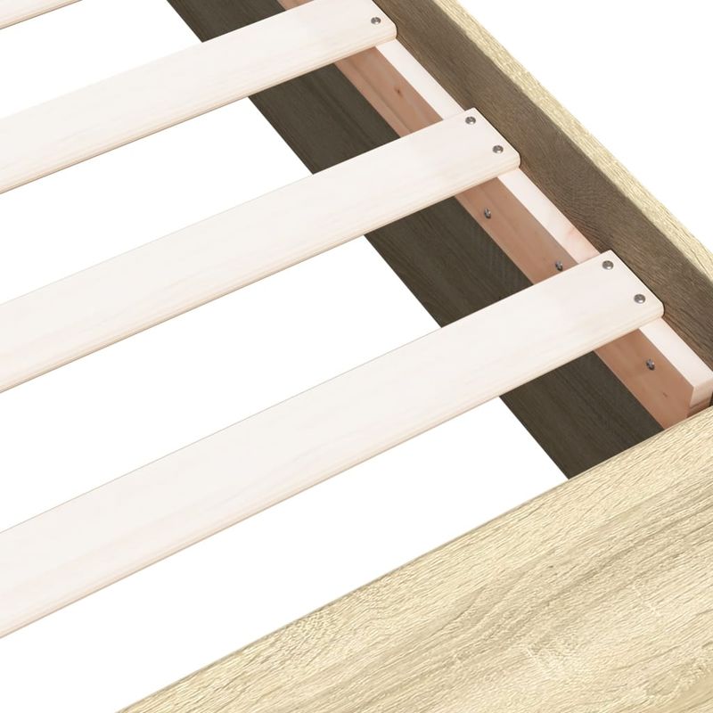 Casa si Gradina - Mobilier - Paturi si accesorii - Paturi - Cadru de pat, stejar sonoma, 100x200 cm, lemn prelucrat - Infinity.ro