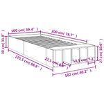 Casa si Gradina - Mobilier - Paturi si accesorii - Paturi - Cadru de pat, stejar sonoma, 100x200 cm, lemn prelucrat - Infinity.ro