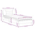 Casa si Gradina - Mobilier - Paturi si accesorii - Paturi - Pat cu saltea, negru si alb, 90x190 cm, piele ecologica - Infinity.ro