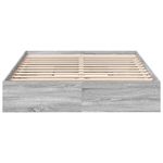Casa si Gradina - Mobilier - Paturi si accesorii - Paturi - Cadru de pat cu sertare gri sonoma 150x200 cm lemn prelucrat - Infinity.ro
