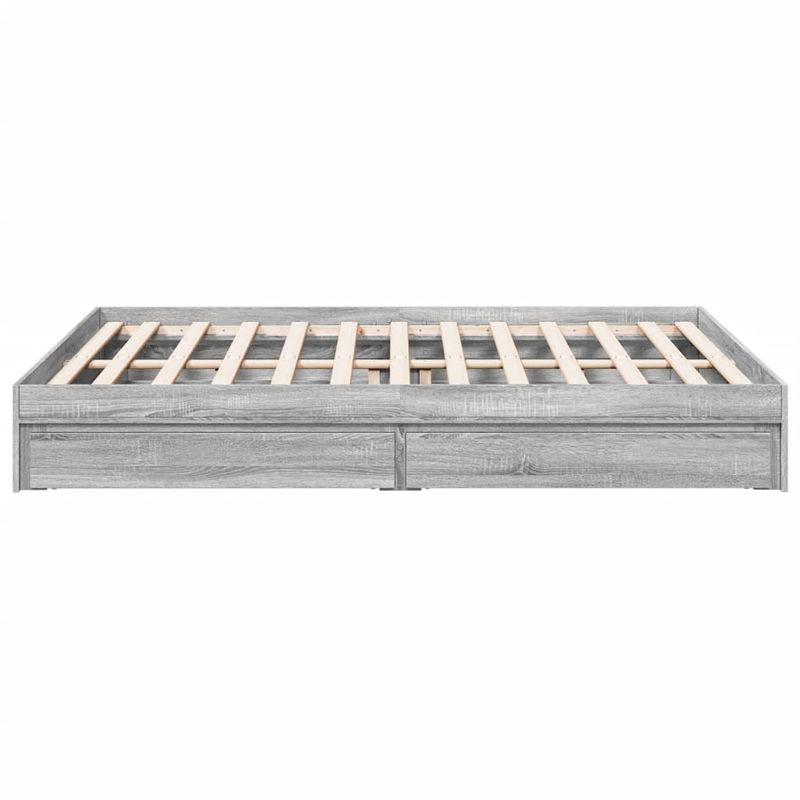 Casa si Gradina - Mobilier - Paturi si accesorii - Paturi - Cadru de pat cu sertare gri sonoma 150x200 cm lemn prelucrat - Infinity.ro