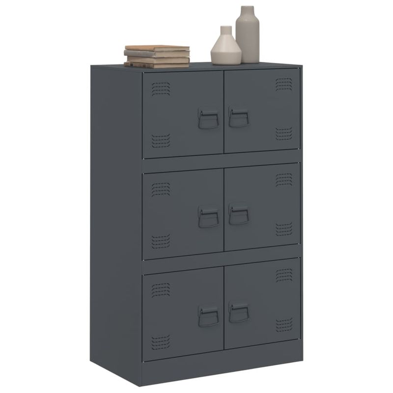 Casa si Gradina - Mobilier - Comode si corpuri - Comode - Servanta, antracit, 67x39x107 cm, otel - Infinity.ro