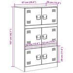 Casa si Gradina - Mobilier - Comode si corpuri - Comode - Servanta, antracit, 67x39x107 cm, otel - Infinity.ro