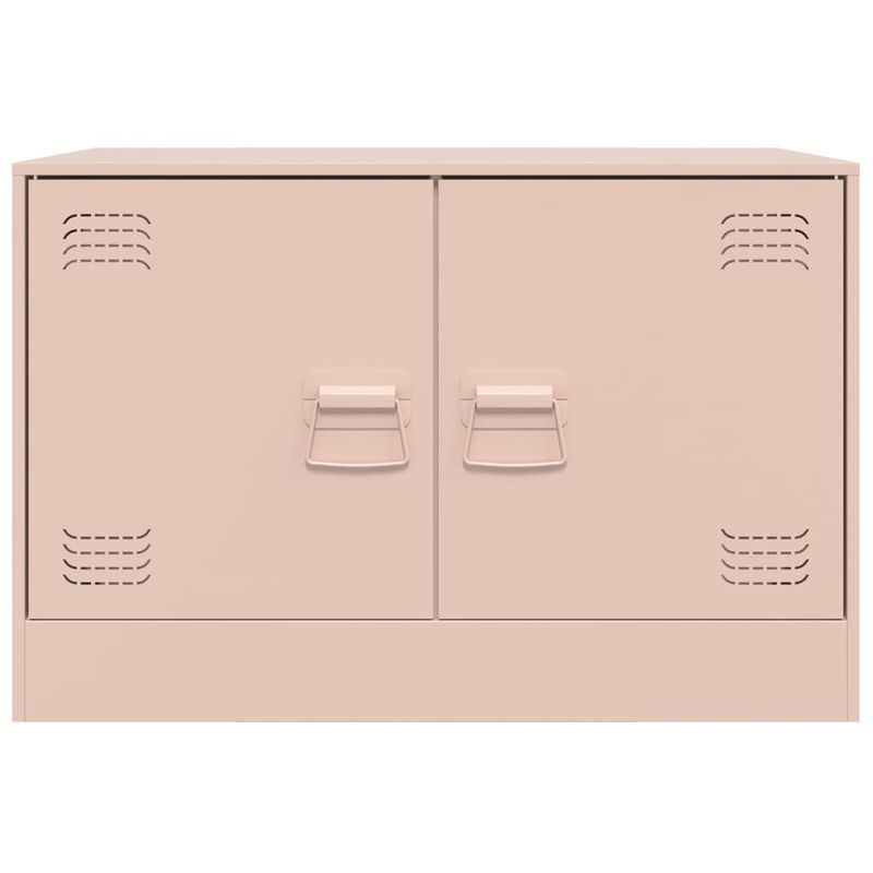 Casa si Gradina - Mobilier - Comode si corpuri - Comode - Dulapuri TV 2 buc Roz 67x39x44 cm Otel - Infinity.ro