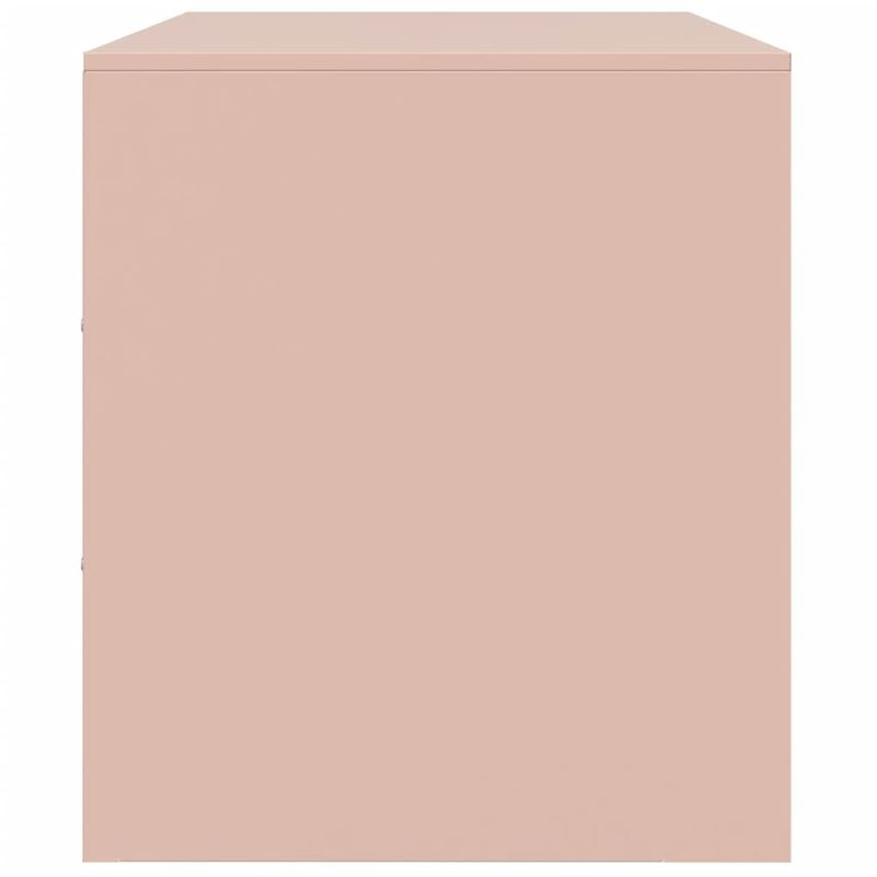 Casa si Gradina - Mobilier - Comode si corpuri - Comode - Dulapuri TV 2 buc Roz 67x39x44 cm Otel - Infinity.ro