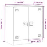 Casa si Gradina - Mobilier - Comode si corpuri - Comode - Noptiera, galben mustar, 67x39x73 cm otel - Infinity.ro