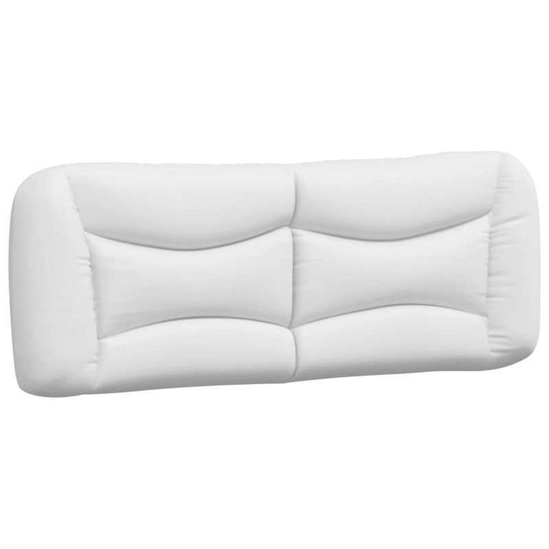Casa si Gradina - Mobilier - Paturi si accesorii - Paturi - Pat cu saltea, alb si negru, 140x200 cm, piele ecologica - Infinity.ro