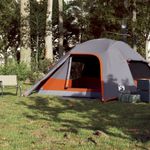 Sport si Outdoor - Camping - Corturi camping - Cort de camping pentru 4 persoane, gri/portocaliu, impermeabil - Infinity.ro